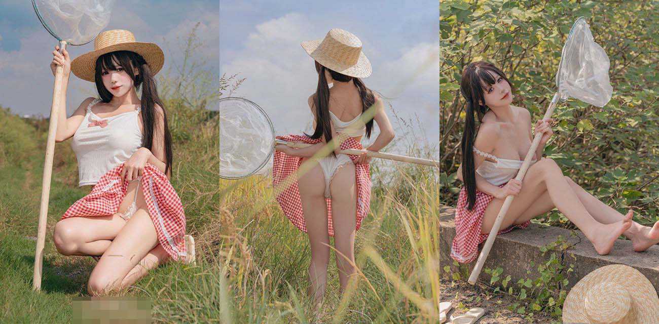 B站萝莉少女UP 咬一口兔娘 稻香 盛夏好声音 双马尾萝莉稻草园里激情裸舞 奶头Q弹摇动 可爱又性感